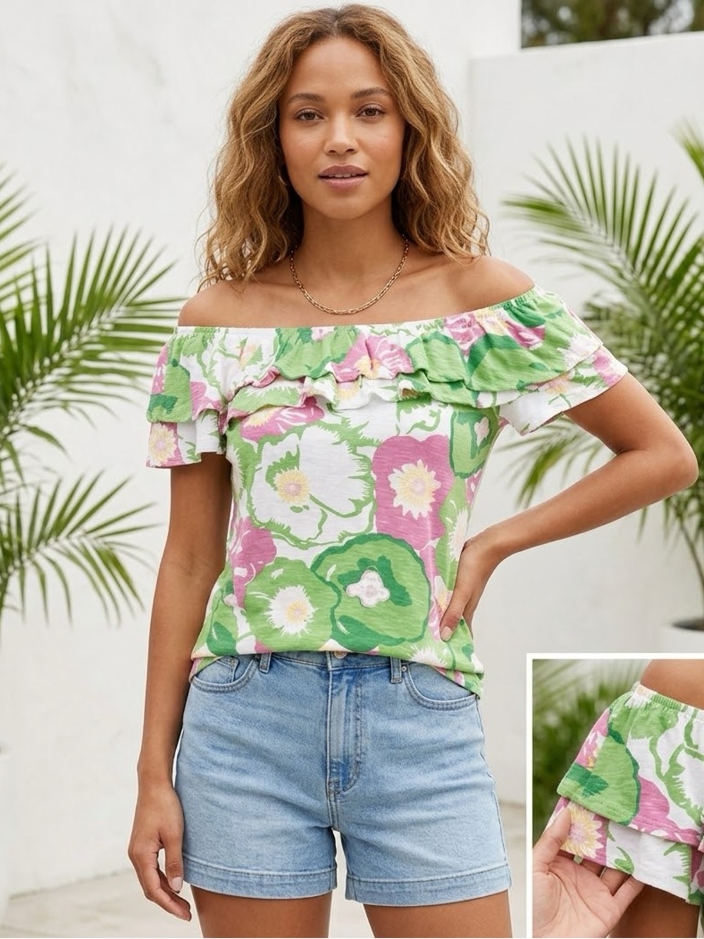𝅺lilly Pulitzer Ruffles Floral Top Size S